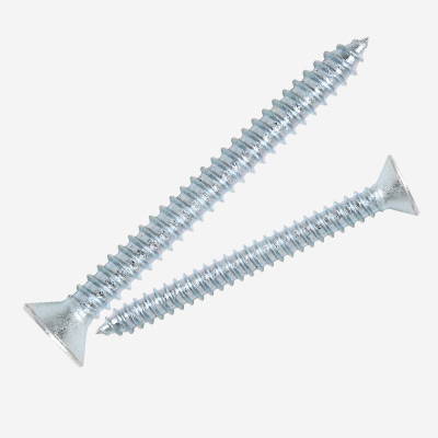 Self tapping screws, Flat head, sharp point.